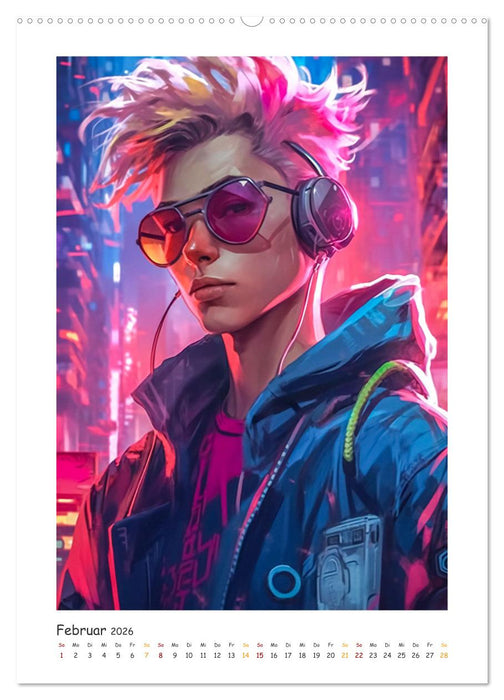 Coole Cyber Boys (CALVENDO Premium Wandkalender 2026)
