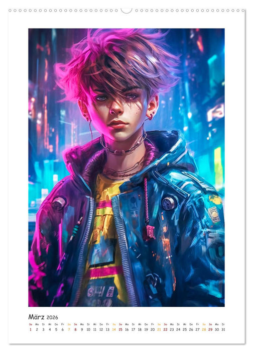 Coole Cyber Boys (CALVENDO Premium Wandkalender 2026)