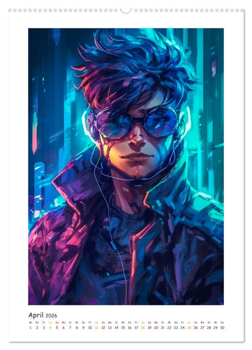 Coole Cyber Boys (CALVENDO Premium Wandkalender 2026)