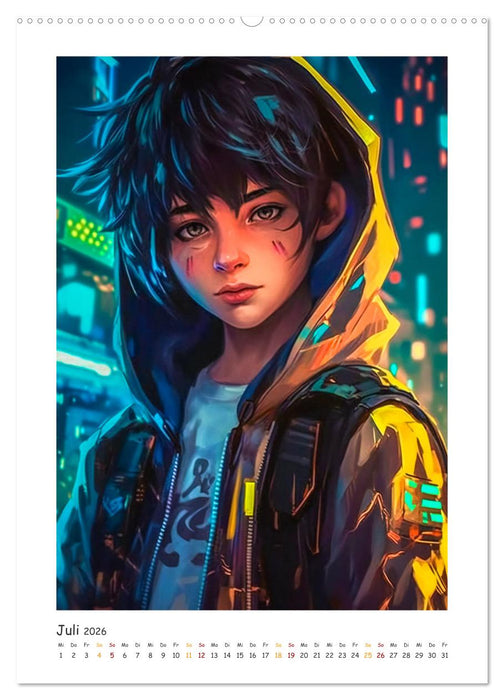 Coole Cyber Boys (CALVENDO Premium Wandkalender 2026)