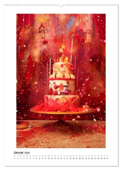 Rote Farbenmelodie (CALVENDO Premium Wandkalender 2026)