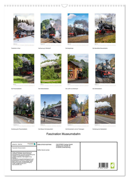 Faszination Museumsbahn (CALVENDO Wandkalender 2026)