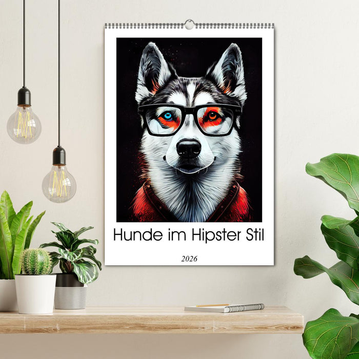 Hunde im Hipster Stil (CALVENDO Wandkalender 2026)