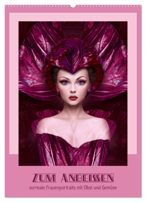 Zum Anbeissen - surreale Frauenportraits mit Obst und Gemüse (CALVENDO Wandkalender 2026)