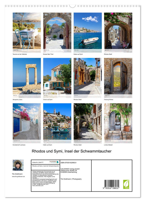 Rhodos und Symi, Insel der Schwammtaucher (CALVENDO Premium Wandkalender 2026)