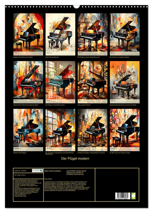 Der Flügel modern (CALVENDO Wandkalender 2026)