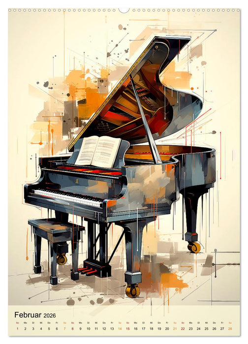 Der Flügel modern (CALVENDO Wandkalender 2026)