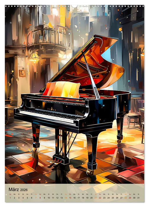 Der Flügel modern (CALVENDO Wandkalender 2026)