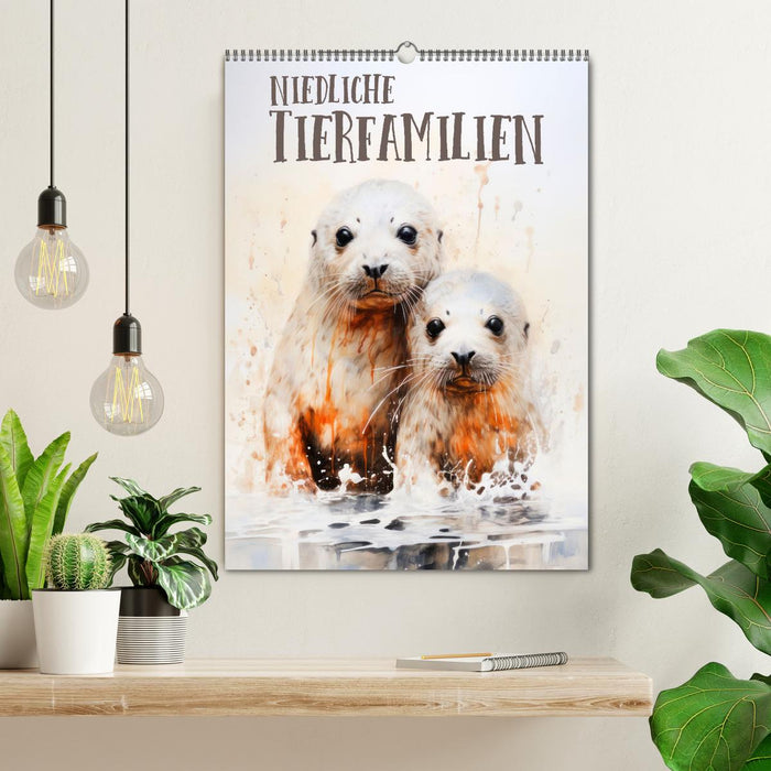Niedliche Tierfamilien (CALVENDO Wandkalender 2026)