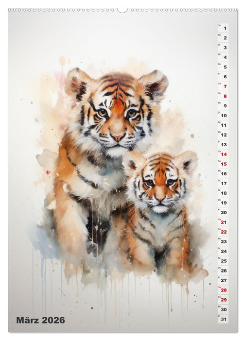 Niedliche Tierfamilien (CALVENDO Wandkalender 2026)