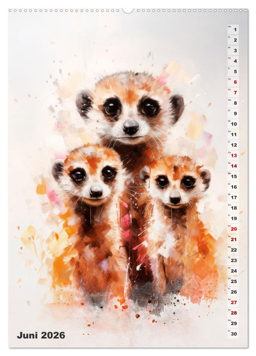Niedliche Tierfamilien (CALVENDO Wandkalender 2026)