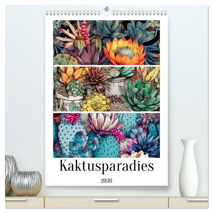 Kaktusparadies (CALVENDO Premium Wandkalender 2026)
