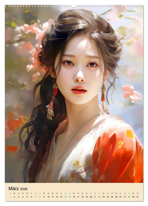 Impressionistische Bilder im Asienstil (CALVENDO Premium Wandkalender 2026)