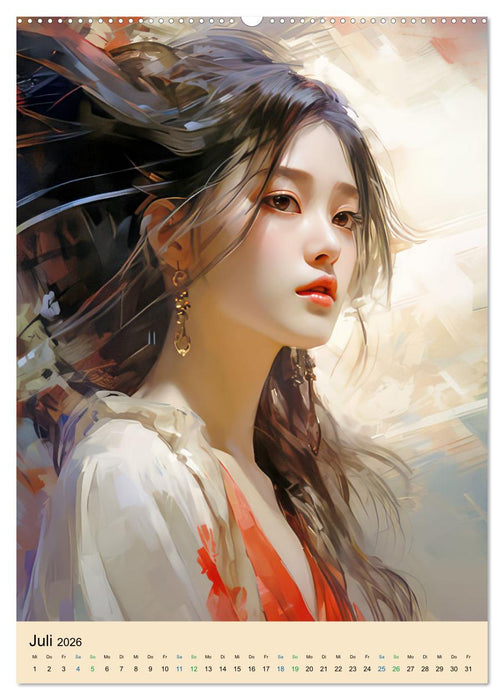 Impressionistische Bilder im Asienstil (CALVENDO Premium Wandkalender 2026)