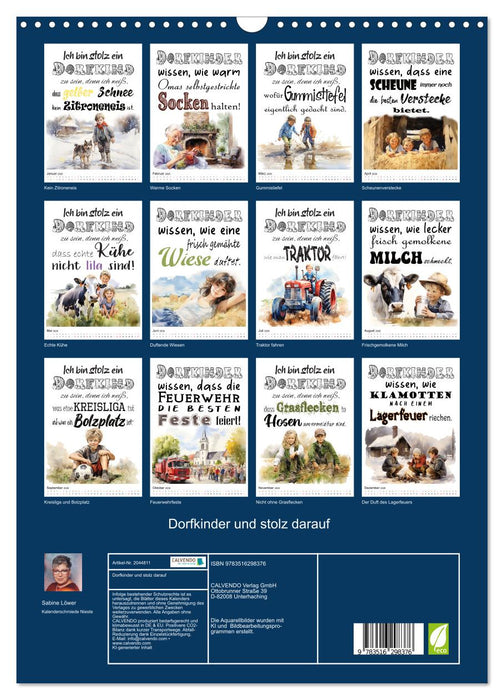Dorfkinder und stolz darauf (CALVENDO Wandkalender 2026)