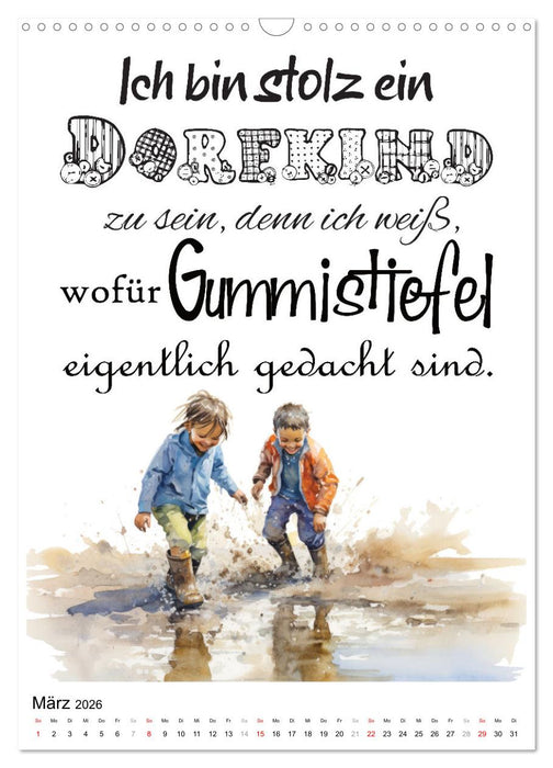 Dorfkinder und stolz darauf (CALVENDO Wandkalender 2026)