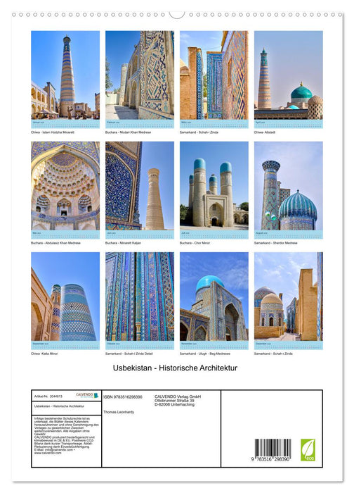 Usbekistan - Historische Architektur (CALVENDO Premium Wandkalender 2026)