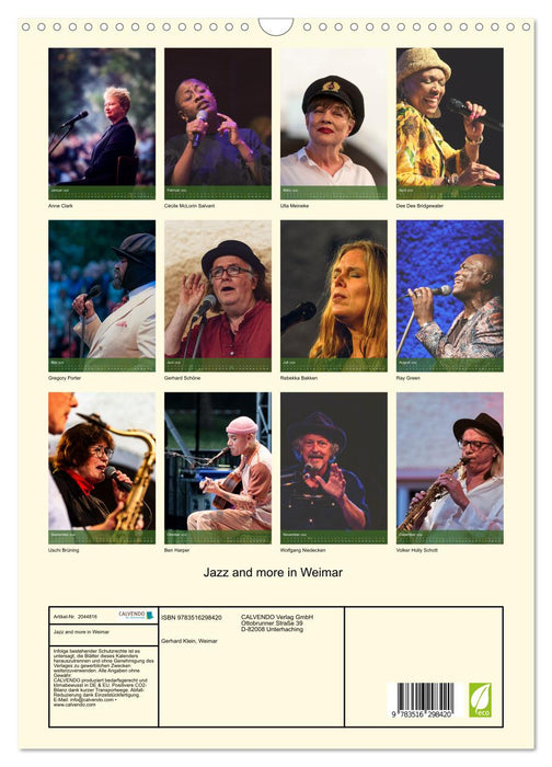 Jazz and more in Weimar (CALVENDO Wandkalender 2026)