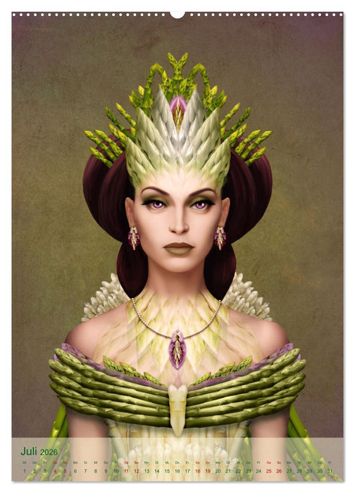 Zum Anbeissen - surreale Frauenportraits mit Obst und Gemüse (CALVENDO Premium Wandkalender 2026)