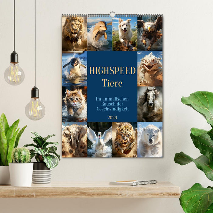 Highspeed Tiere (CALVENDO Wandkalender 2026)