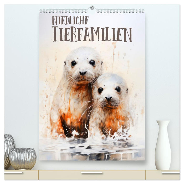 Niedliche Tierfamilien (CALVENDO Premium Wandkalender 2026)