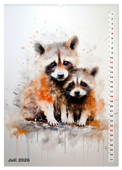 Niedliche Tierfamilien (CALVENDO Premium Wandkalender 2026)
