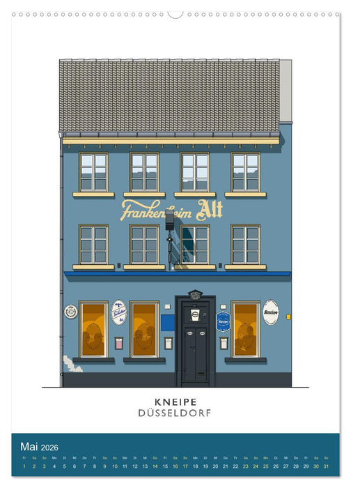 PROST! Bars und Kneipen in der Düsseldorfer Altstadt (CALVENDO Premium Wandkalender 2026)