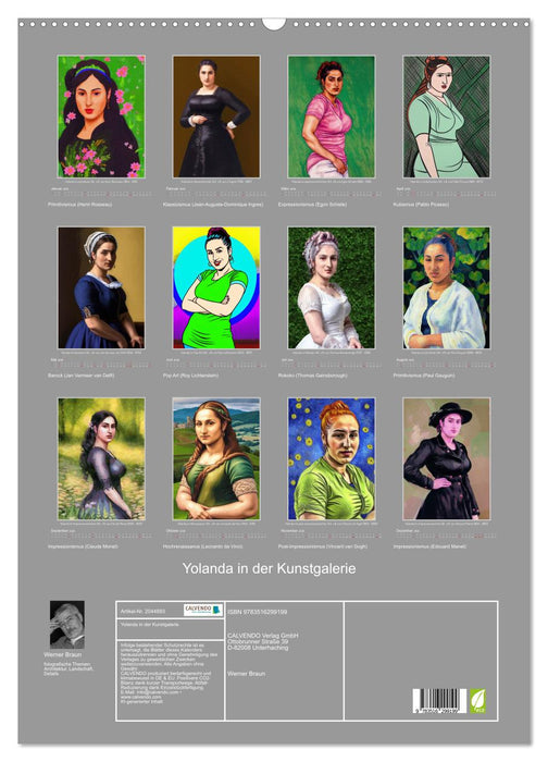 Yolanda in der Kunstgalerie (CALVENDO Wandkalender 2026)