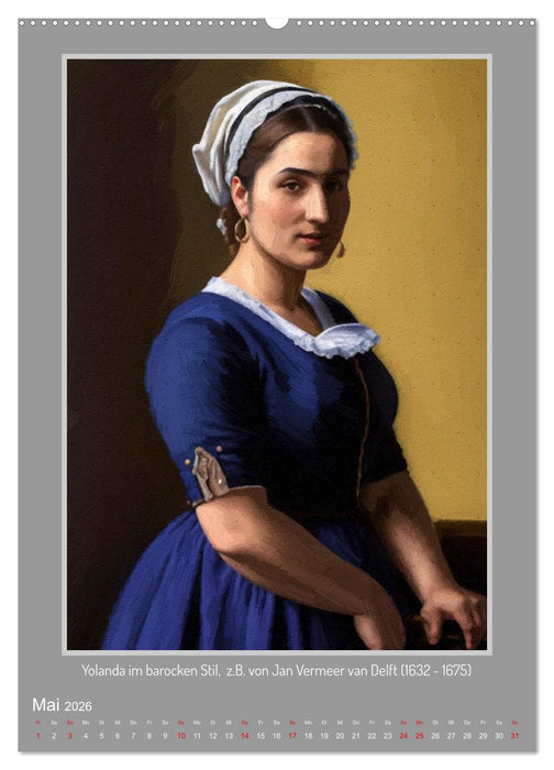 Yolanda in der Kunstgalerie (CALVENDO Wandkalender 2026)