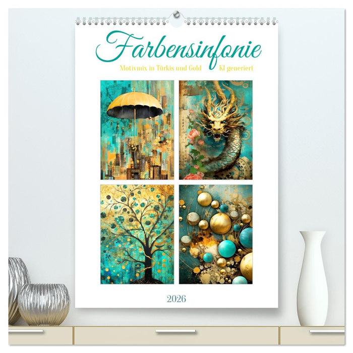Farbensinfonie (CALVENDO Premium Wandkalender 2026)