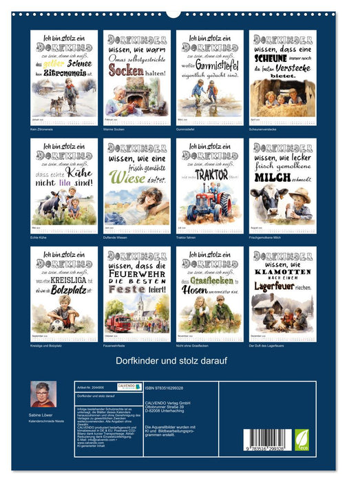 Dorfkinder und stolz darauf (CALVENDO Premium Wandkalender 2026)