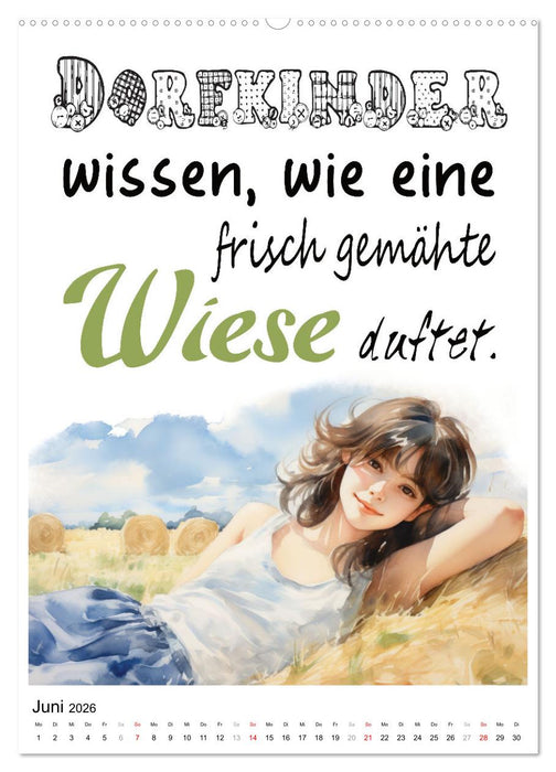 Dorfkinder und stolz darauf (CALVENDO Premium Wandkalender 2026)