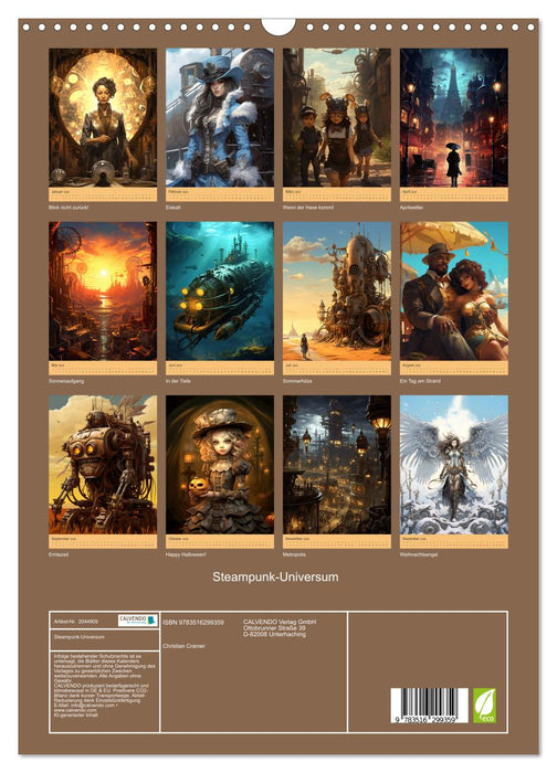 Steampunk-Universum (CALVENDO Wandkalender 2026)