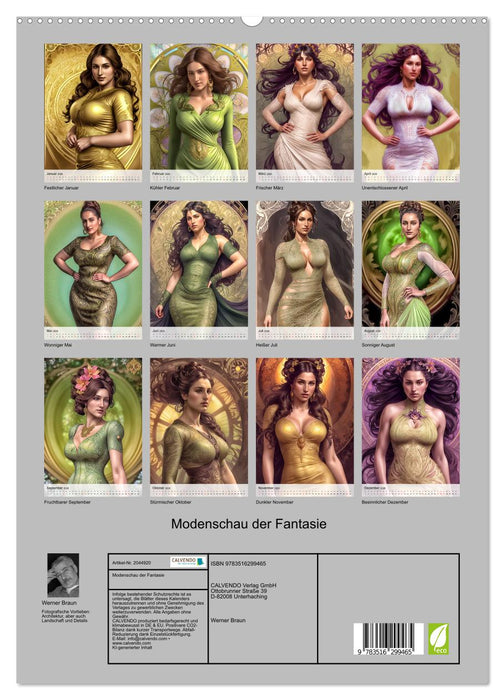 Modenschau der Fantasie (CALVENDO Premium Wandkalender 2026)