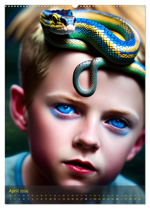 Schlangenköpfe Geschmeidige Wesen kreieren Kunstwerke (CALVENDO Wandkalender 2026)