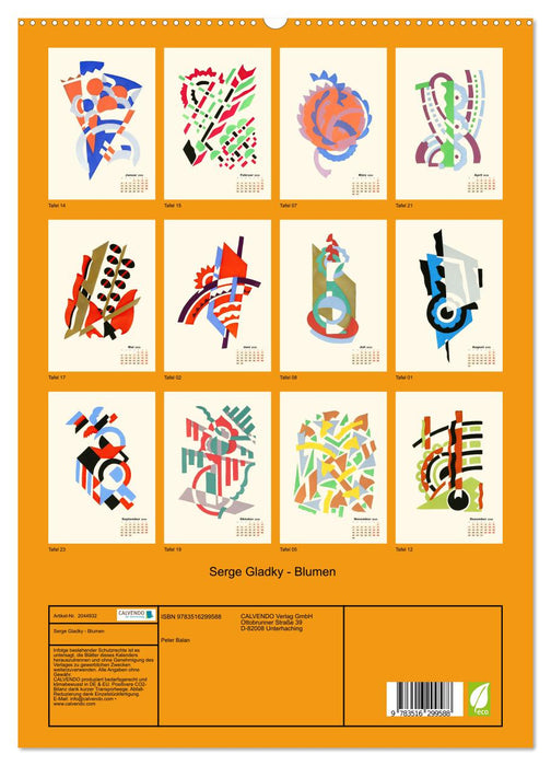 Serge Gladky - Blumen (CALVENDO Premium Wandkalender 2026)