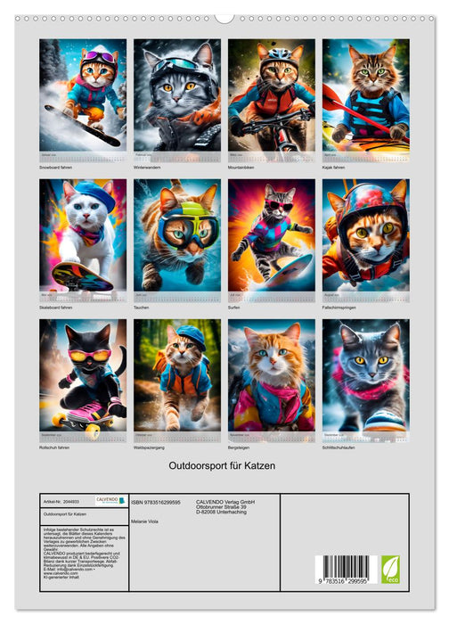 Outdoorsport für Katzen (CALVENDO Premium Wandkalender 2026)