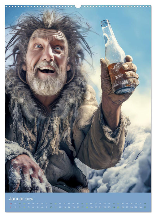 Steinzeitmenschen in der digitalen Ära (CALVENDO Premium Wandkalender 2026)