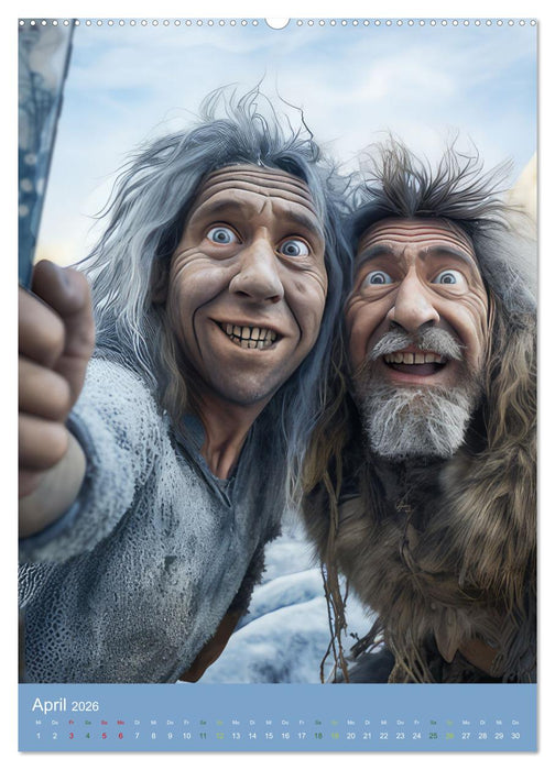 Steinzeitmenschen in der digitalen Ära (CALVENDO Premium Wandkalender 2026)
