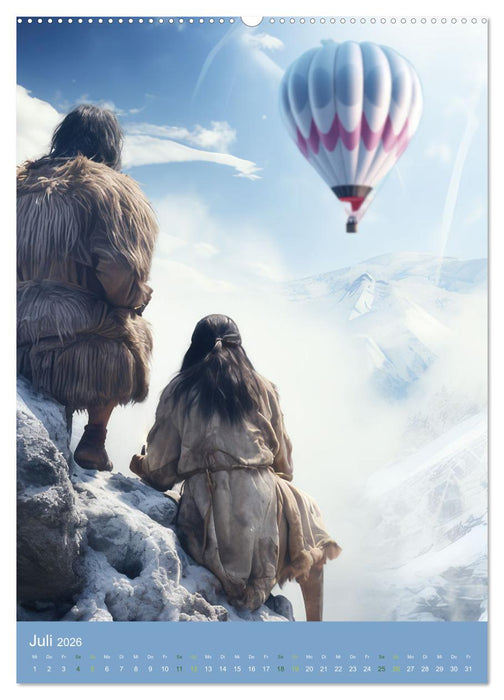 Steinzeitmenschen in der digitalen Ära (CALVENDO Premium Wandkalender 2026)