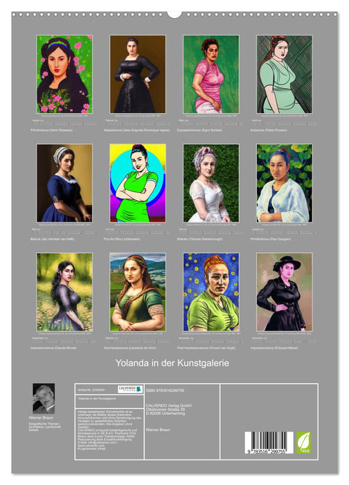 Yolanda in der Kunstgalerie (CALVENDO Premium Wandkalender 2026)
