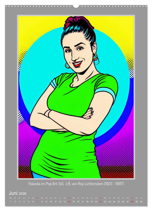 Yolanda in der Kunstgalerie (CALVENDO Premium Wandkalender 2026)