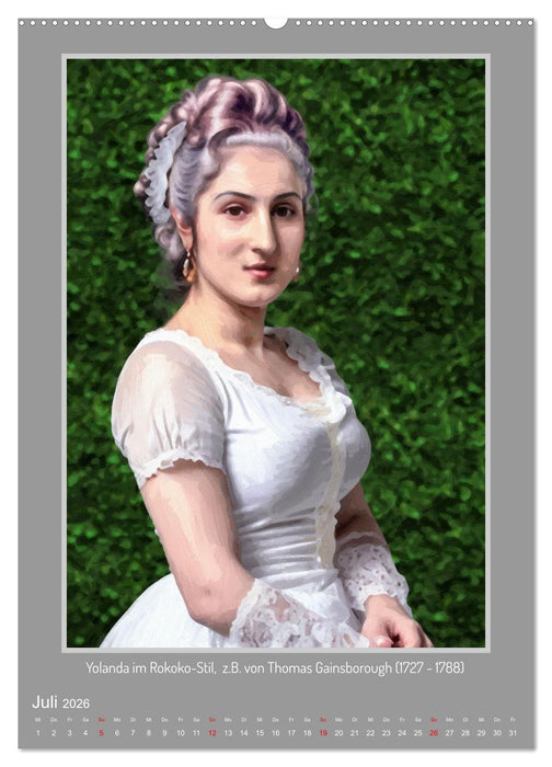 Yolanda in der Kunstgalerie (CALVENDO Premium Wandkalender 2026)