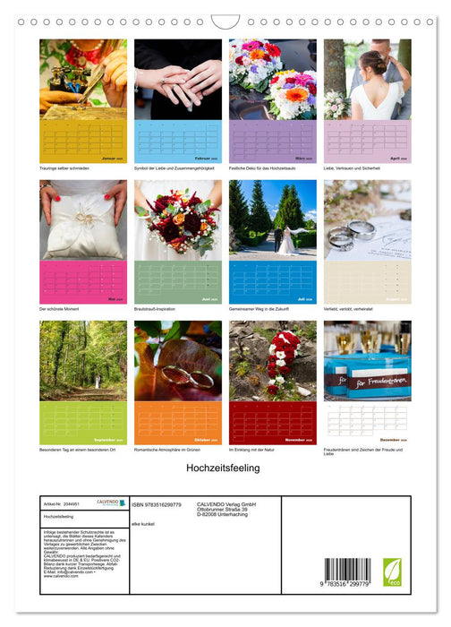 Hochzeitsfeeling (CALVENDO Wandkalender 2026)