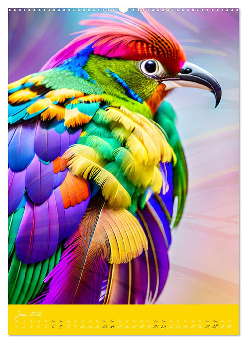 Exotische Vögel. Zauberhafte Vogelvielfalt mit KI (CALVENDO Wandkalender 2026)