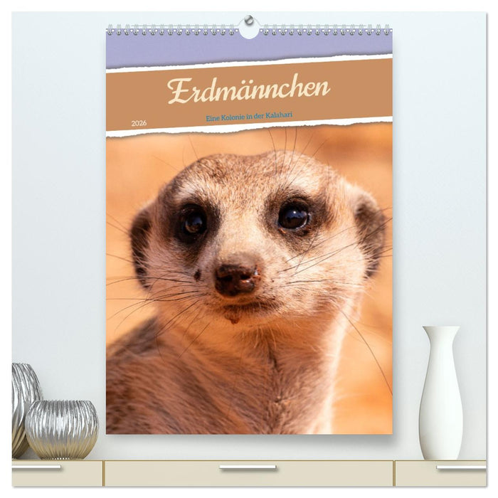 Erdmännchen - Eine Kolonie in der Kalahari (CALVENDO Premium Wandkalender 2026)