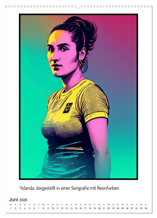Yolanda, ein Porträt in vielen Grafikstilen (CALVENDO Premium Wandkalender 2026)