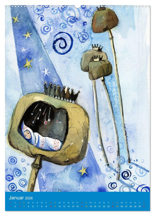 Im Elfenreich- Zauber und Magie der Elfen in schönen Aquarellen (CALVENDO Premium Wandkalender 2026)