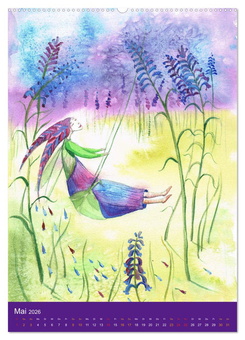 Im Elfenreich- Zauber und Magie der Elfen in schönen Aquarellen (CALVENDO Premium Wandkalender 2026)