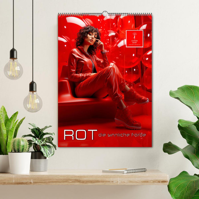 Rot, die sinnliche Farbe (CALVENDO Wandkalender 2026)